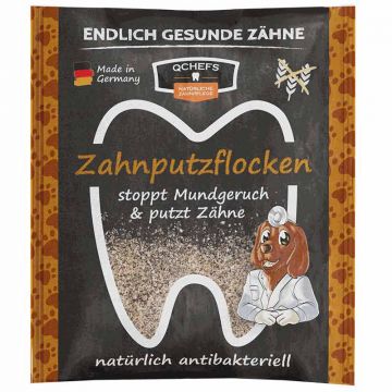 QCHEFS Zahnputzflocken Großpackung Papie 140g