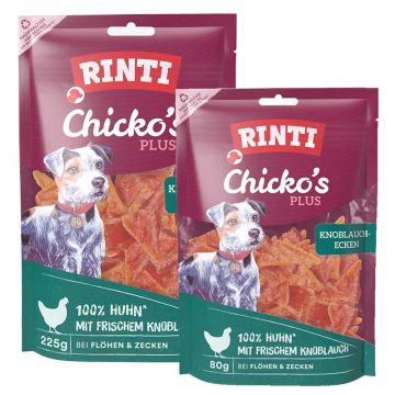 Rinti Snack Chickos Plus Huhn mit Knoblauch-Ecken