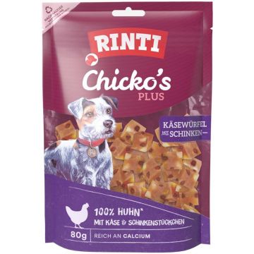 Rinti Snack Chickos PLUS Käse-Schinken-Würfel 80g