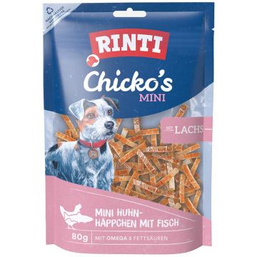 Rinti Snack Chickos MINI Huhn-Häppchen mit Lachs 80g