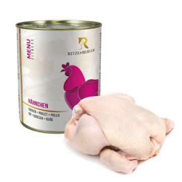 Ritzenberger Hähnchen, Hirse, Karotte u. Ei