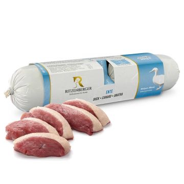 Ritzenberger Welpen Ente mit Kürbis-Reis Duo-Rolls 2x400g