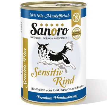 Sanoro Sensitiv Plus Bio-Rind mit Bio-Kartoffel+Bio-Karotte