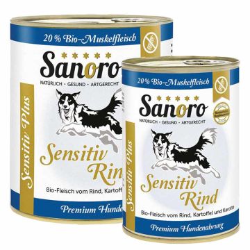 Sanoro Sensitiv Plus Bio-Rind mit Bio-Kartoffel+Bio-Karotte
