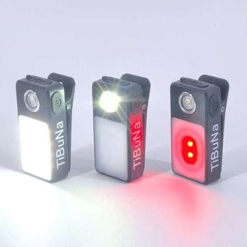TiBuNa Multifunktion LED Clip, grau, wasserdicht