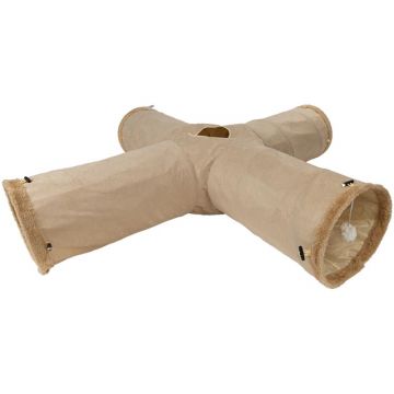 ZOOPREME Katzentunnel Cross 125 cm, beige
