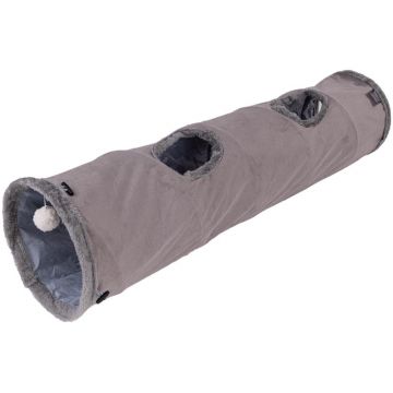ZOOPREME Katzentunnel Line 125 cm, grau