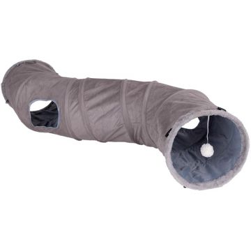 ZOOPREME Katzentunnel Twist 124 cm, grau