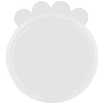 2 Dosendeckel, Silikon, 7,6 cm, transparent