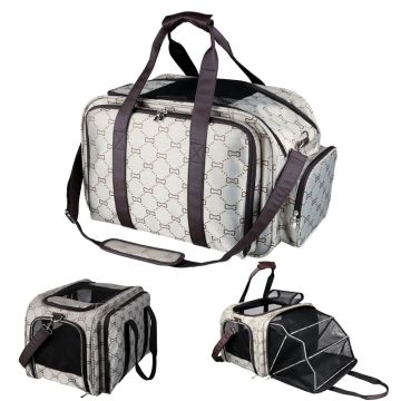 Tasche Maxima, erweiterbar, 33 x 32 x 54 cm, beige/braun