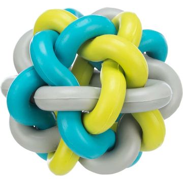Knotenball, bunt, Naturgummi 7 cm