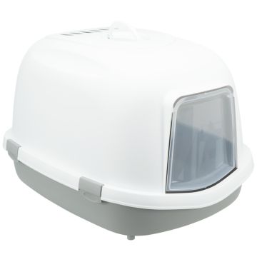 Katzentoilette Primo XXL Top m. Haube, 56x47x71cm, grau/weiß
