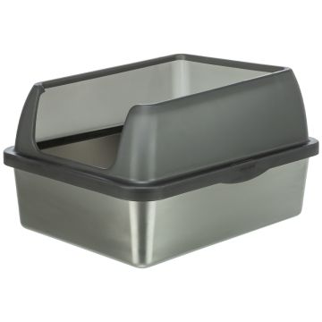 Edelstahltoilette Niro, mit Rand, 40x29x52cm, grau