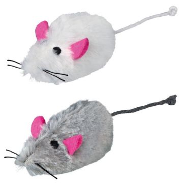 Plüschmäuse, Langhaar, 9 cm