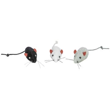 Plüschmaus mit Schelle 5 cm