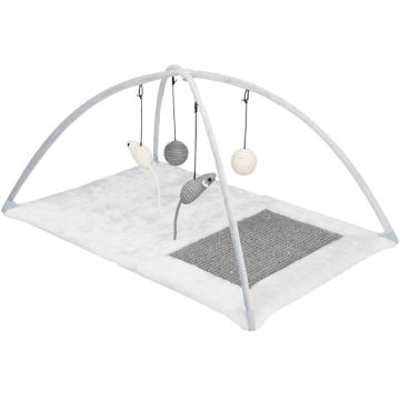 Junior Kratzmatte mit Spielbogen, 60x33x42cm, grau/lichtgrau