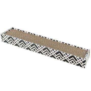 Kratzpappe Scratchy, 48 x 5 x 13 cm, schwarz/weiß