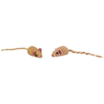 Spielmaus mit Garn umwickelt, 5cm