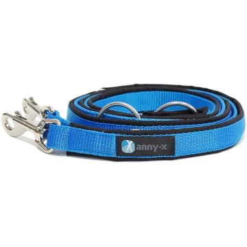 Anny-x Führleine Classic Bolt Fun, 3m, schwarz/blau