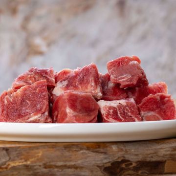 Barfgold Ziegenmuskelfleisch, durchwachsen, gewürfelt 1000g