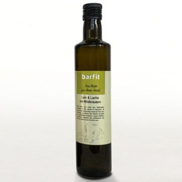 Barfit Lachs- und Leinöl mit Wildkräutern 500ml