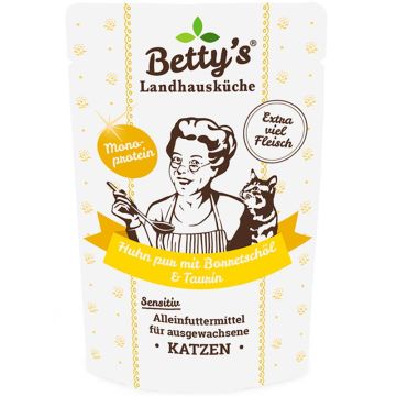 Betty's Landhausküche Pouch Huhn PUR + Borretschöl 100g