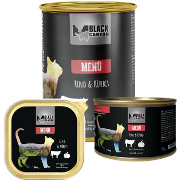 Black Canyon Katze Menü mit Rind und Kürbis