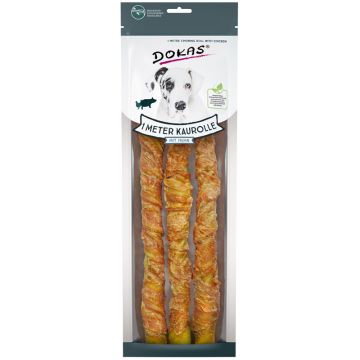 Dokas Dog Snack 1m Kaurolle mit Hühnchen, 3x34cm, 315g