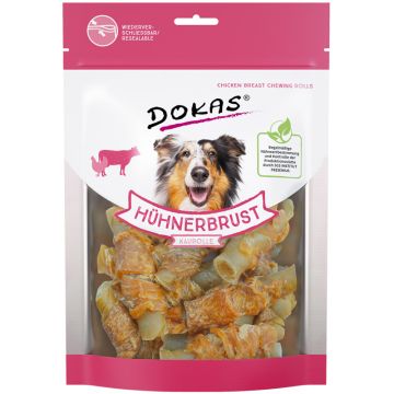 Dokas Dog Snack Hühnerbrust Kaurolle 250g