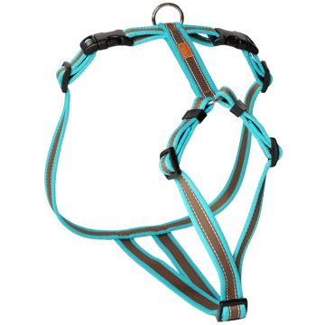 Feltmann Kreuzgeschirr Soft Grip, türkis-braun