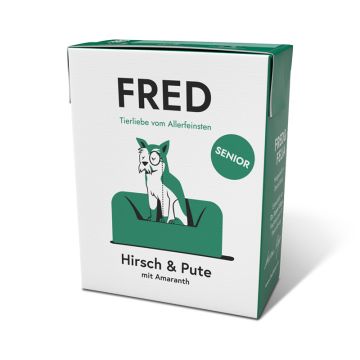 FRED SENIOR Hirsch + Pute mit Amaranth 390g FRED SENIOR Hirsch + Pute mit Amaranth 390g