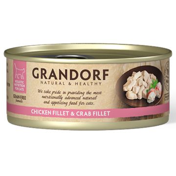 Grandorf Katze Dose Hühnerbrust + Krabbenfilet 70g