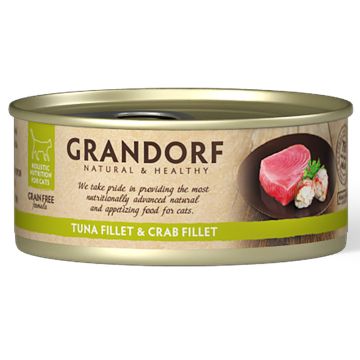 Grandorf Katze Dose Thunfischfilet + Krabbenfilet 70g