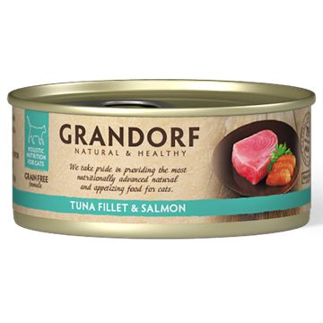 Grandorf Katze Dose Thunfischfilet + Lachs 70g