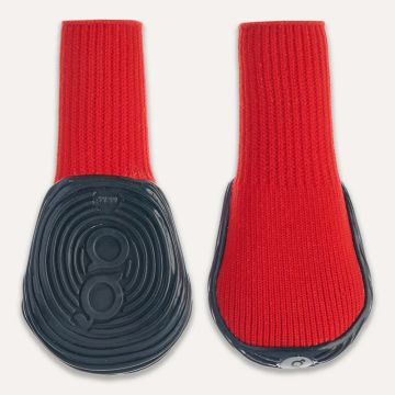 Goo-eez Dog Boots Ultras, 2 Stück, rot/schwarz