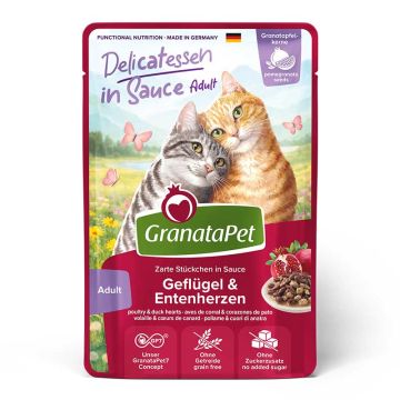 GranataPetKatze DeliCATessen Sauce Geflügel+Entenherzen 100g