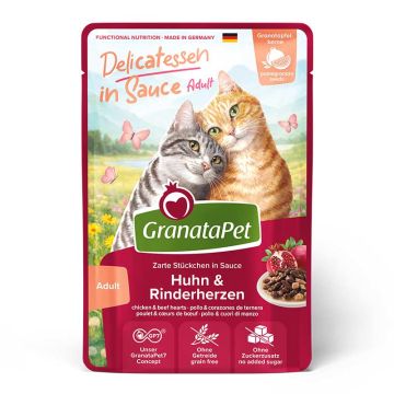 GranataPetKatze DeliCATessen Sauce Huhn+ Rinderherzen 100g