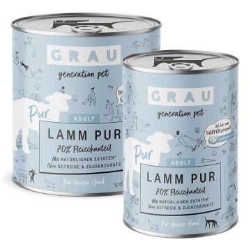 Grau Hund Adult Lamm Pur