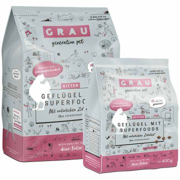 Grau Katze Kitten Geflügel mit Superfoods