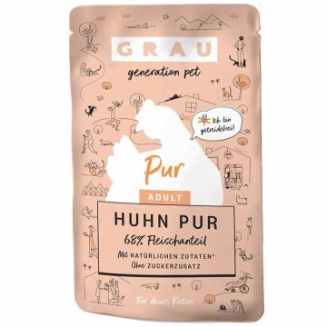 Grau Katze Adult Pouch Huhn pur 125g