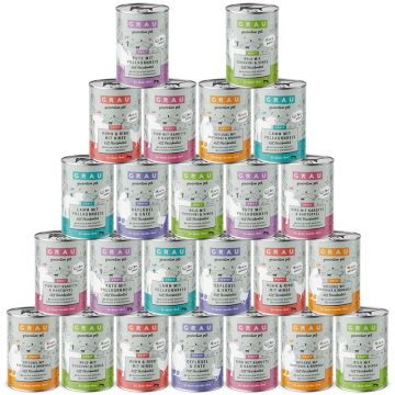 Grau Vorteilspack Hund Menü Dosen 24 x 400g