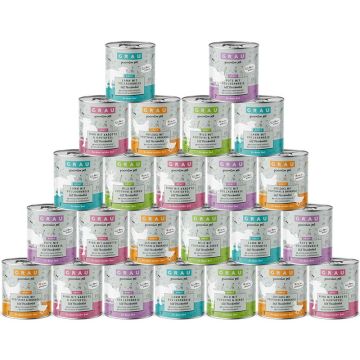 Grau Vorteilspack Hund Menü Dosen 24 x 800g