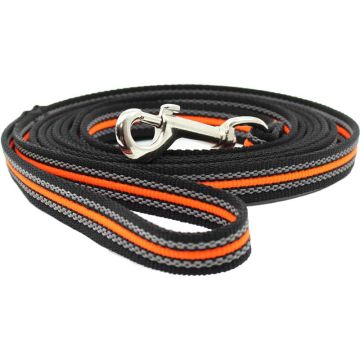 Heim Leine Super-Grip m Schlaufe, 17mm/ca.3m, schwarz/orange