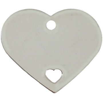 Herzchen Groß Chrom Cutout