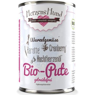 HerzensHund Bio-Pute mit Bio-Karotte -getreidefrei-