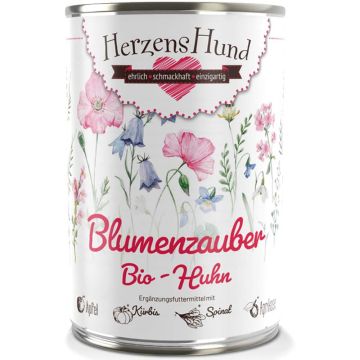 HerzensHund Blumenzauber - Bio-Huhn mit Bio-Apfel