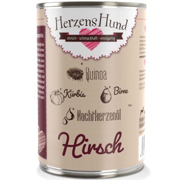 HerzensHund Hirsch mit Bio-Gemüse