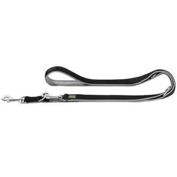 Hunter verstellbare Führleine Neopren, schwarz/grau