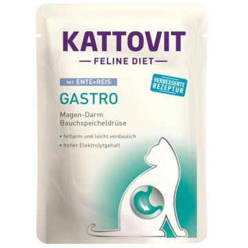 Kattovit Pouch Gastro mit Ente & Reis 85g