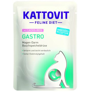 Kattovit Pouch Gastro mit Lachs und Reis 85g